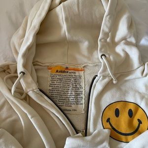 Aviator Nation Smiley collection sweatshirt and sweatpants - set - size M
